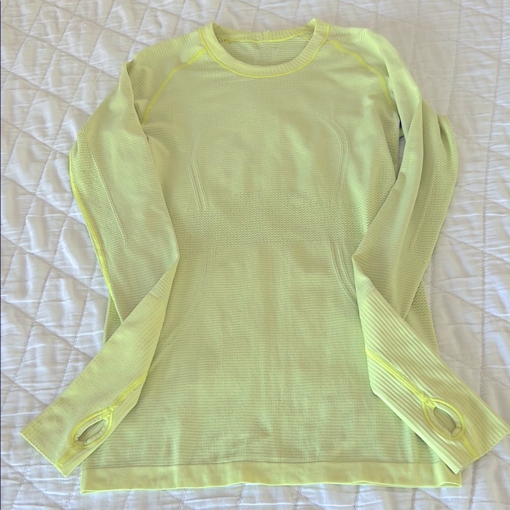 Lululemon athletica Yellow Long Sleeve Top